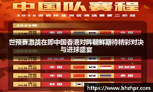 世预赛激战在即中国香港对阵朝鲜期待精彩对决与进球盛宴